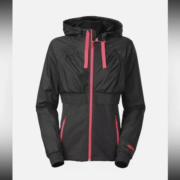 The North Face Women’s Medium Grey & Pink Sanctuary Wind Breaker Jacket - Picture 1 of 12